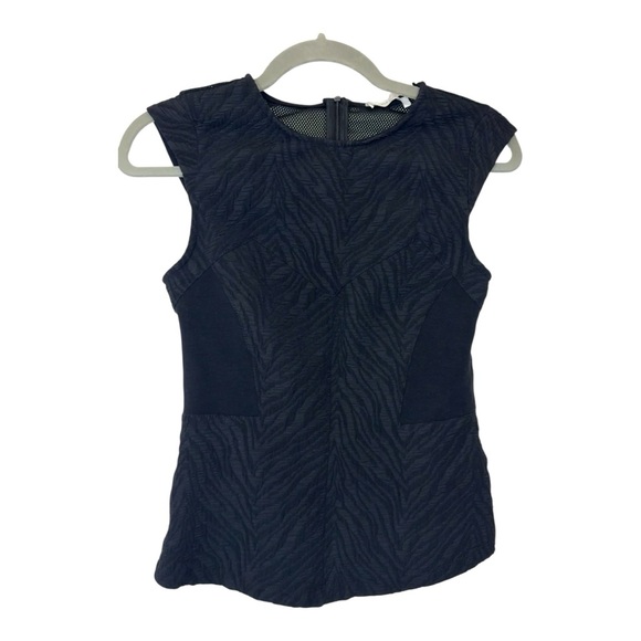 Zara Tops - Zara W&B Collection Black Structured Peplum Blouse Dressy Office Style Medium